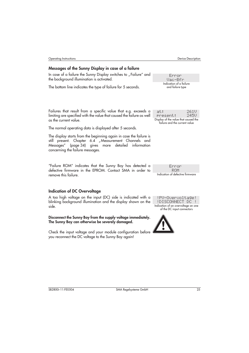SMA SB 2800i User Manual | Page 27 / 50