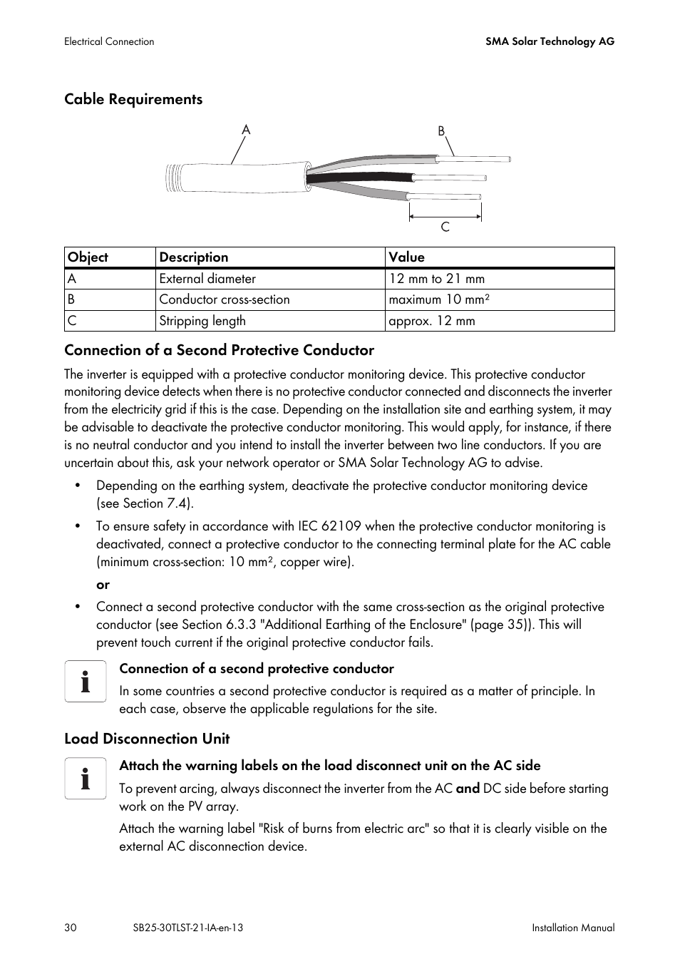 SMA SB 2500TL-21 Installation User Manual | Page 30 / 96