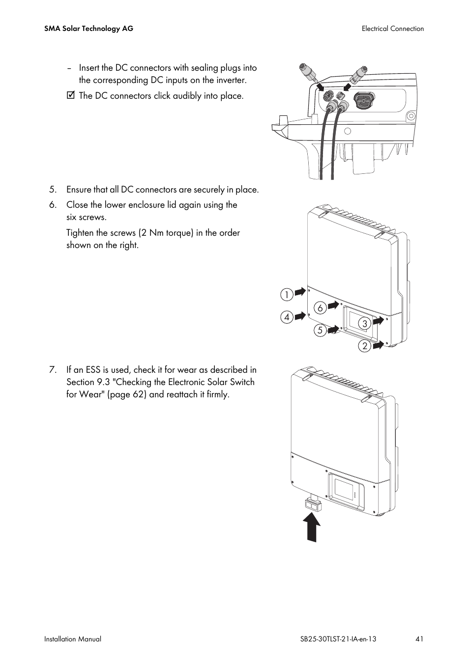 SMA SB 2500TL-21 Installation User Manual | Page 41 / 96