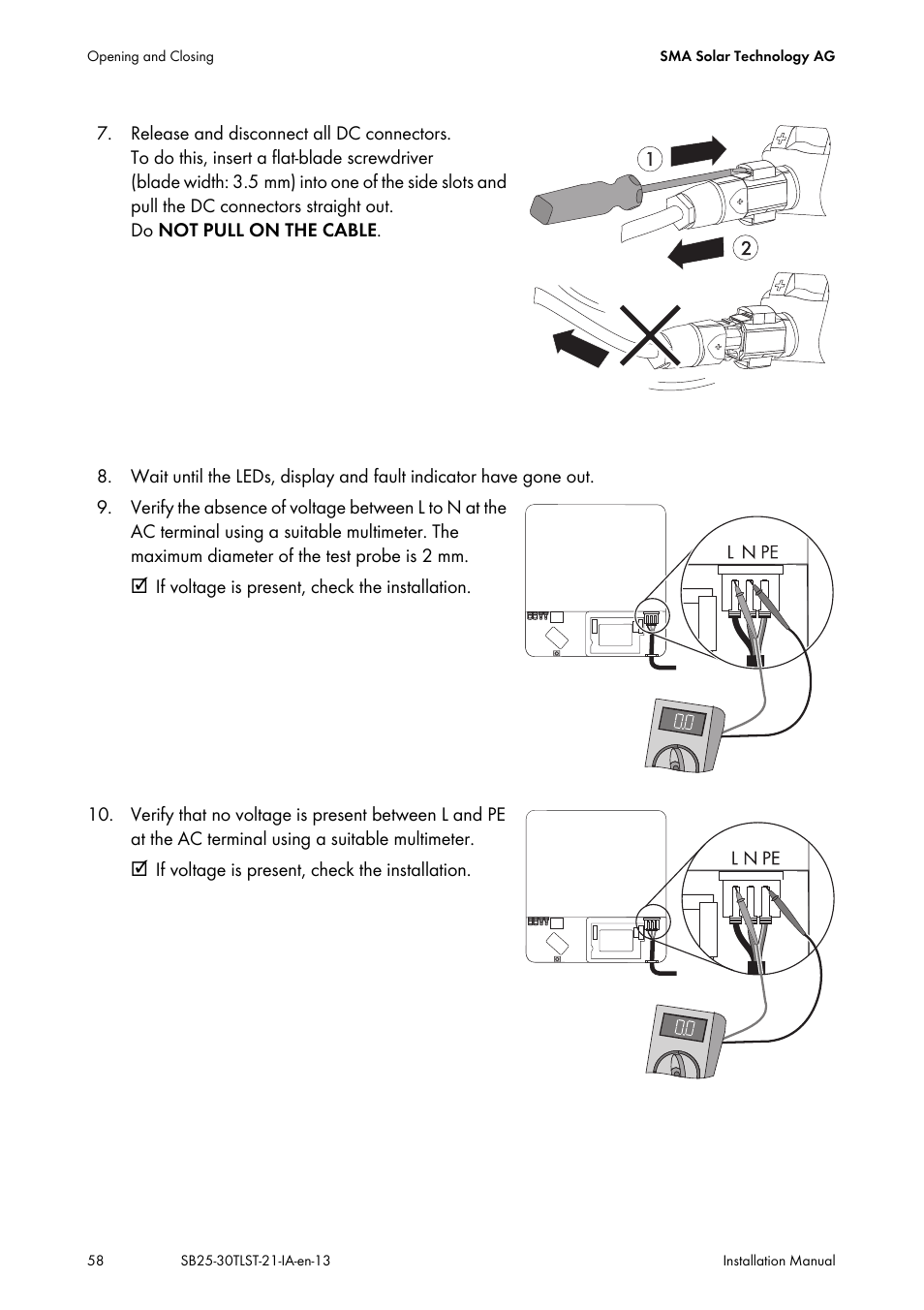 SMA SB 2500TL-21 Installation User Manual | Page 58 / 96