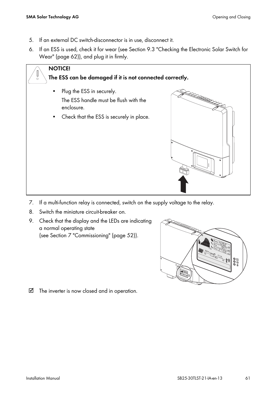 SMA SB 2500TL-21 Installation User Manual | Page 61 / 96