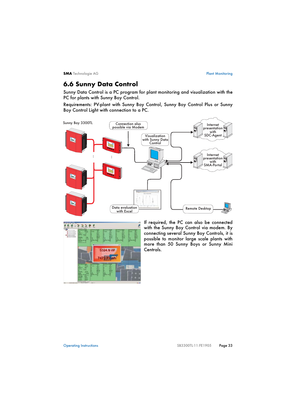 6 sunny data control, Sunny data control | SMA SB 3300TL User Manual | Page 37 / 62