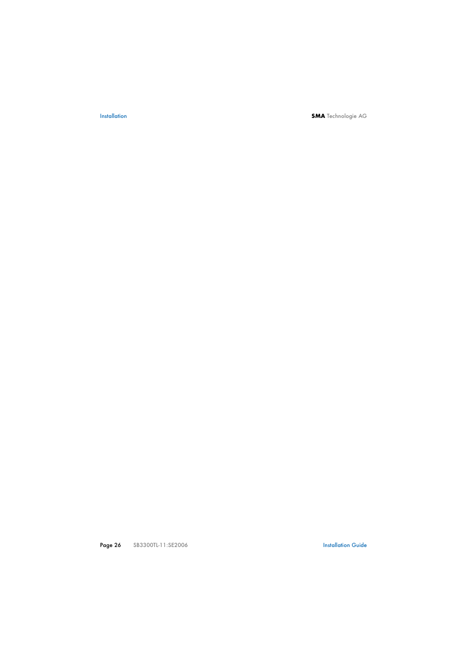 SMA SB 3300TL Installation User Manual | Page 26 / 41