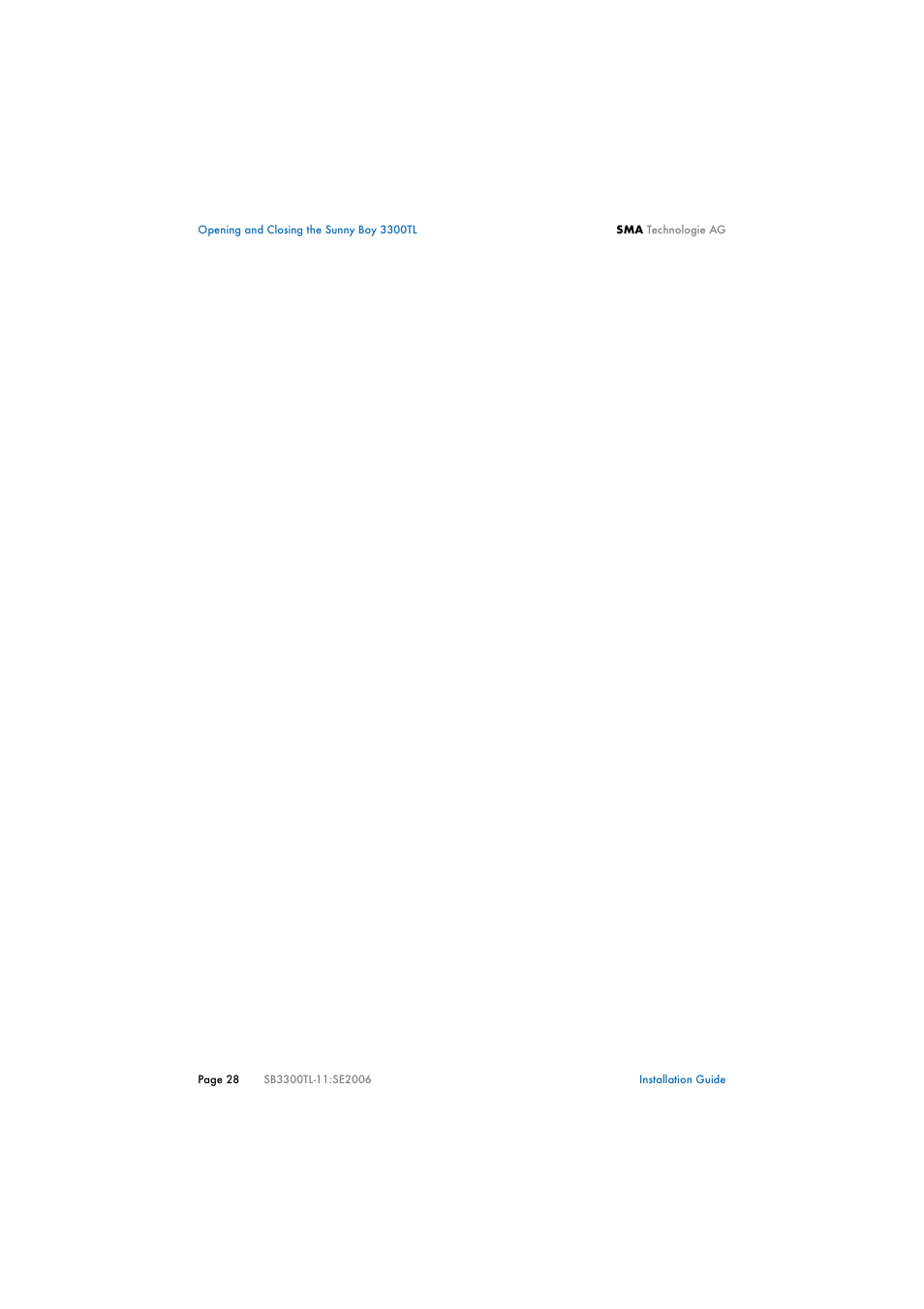 SMA SB 3300TL Installation User Manual | Page 28 / 41