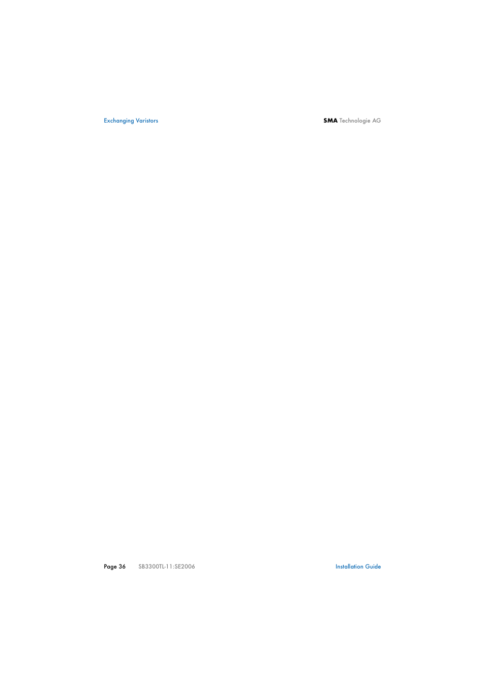 SMA SB 3300TL Installation User Manual | Page 36 / 41