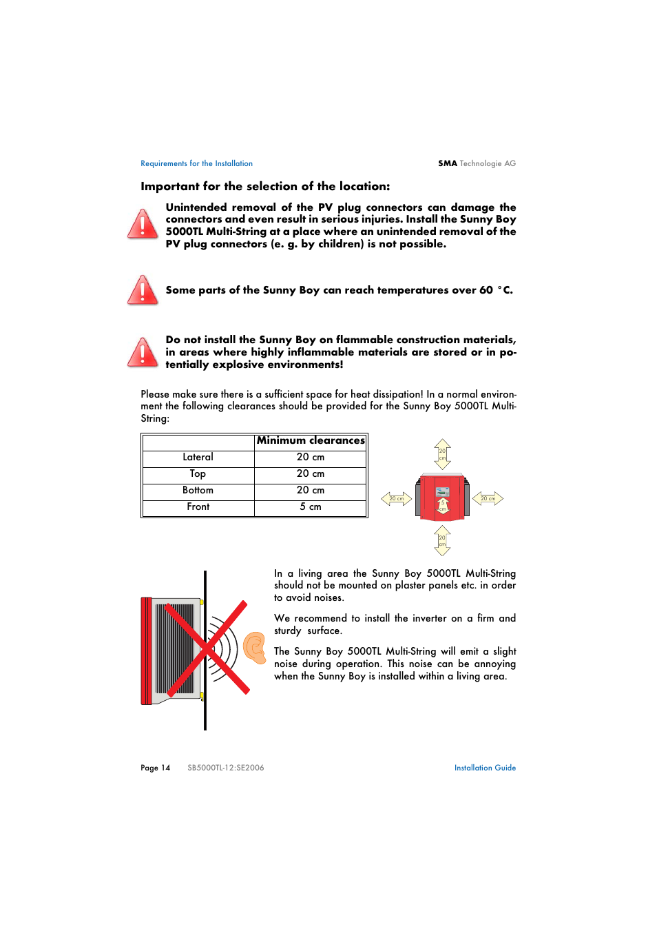 SMA SB 5000TL Multi-String Installation User Manual | Page 14 / 42