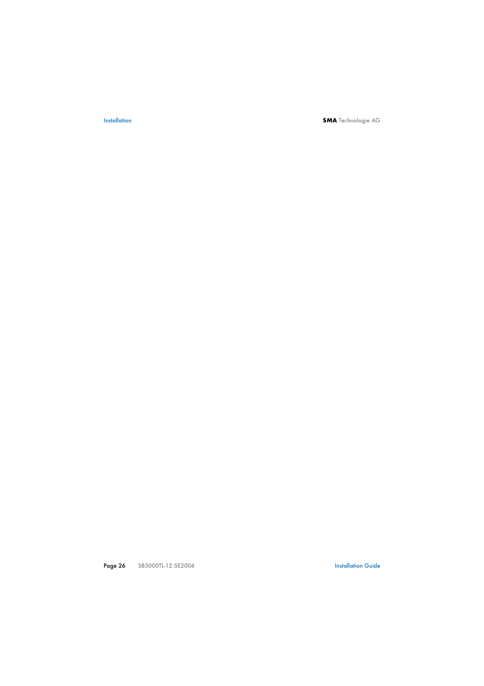 SMA SB 5000TL Multi-String Installation User Manual | Page 26 / 42