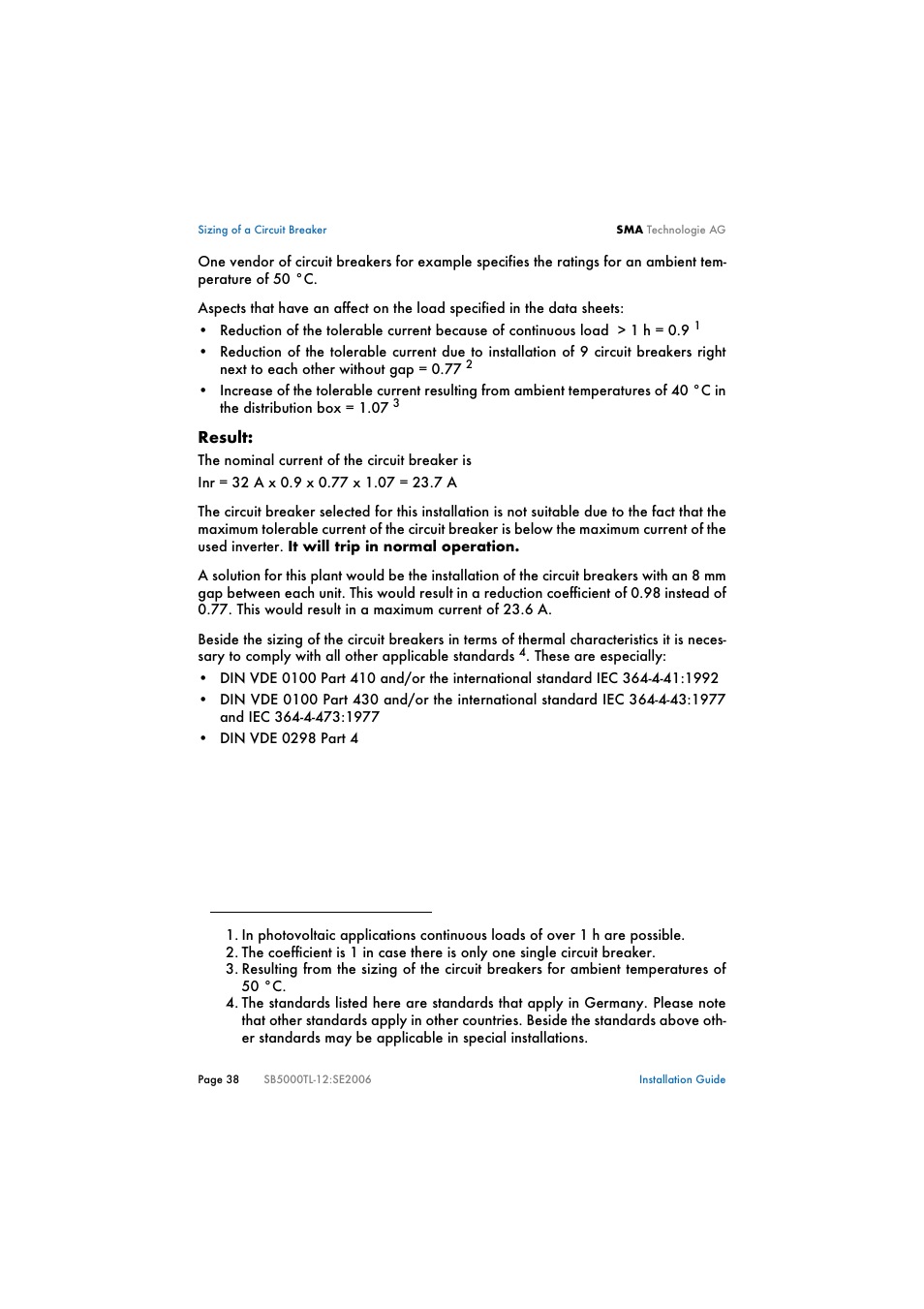 SMA SB 5000TL Multi-String Installation User Manual | Page 38 / 42