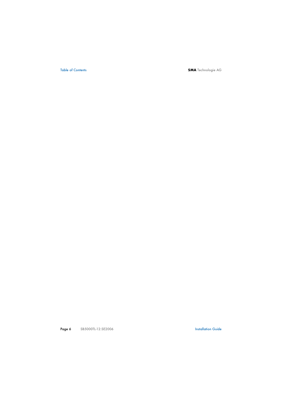 SMA SB 5000TL Multi-String Installation User Manual | Page 6 / 42