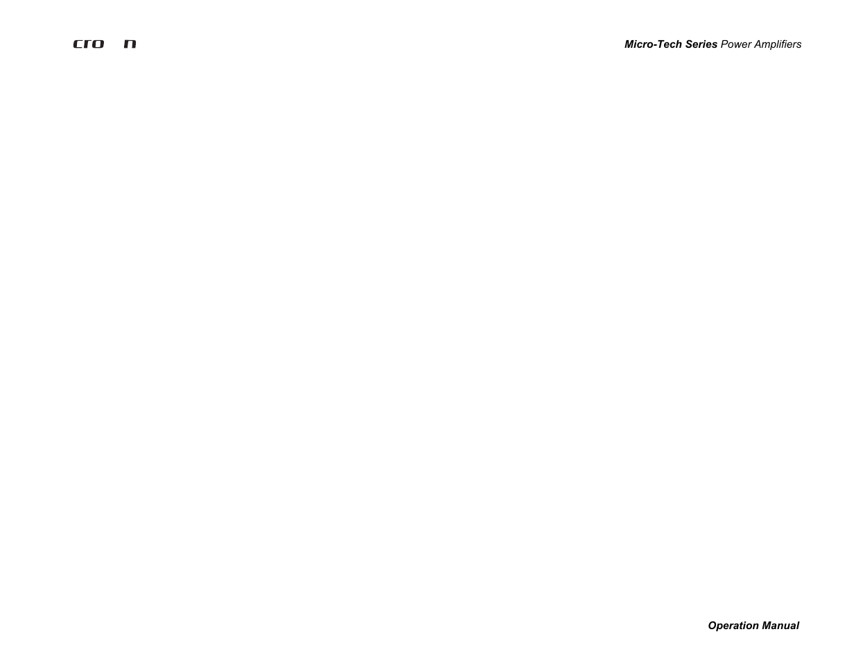 Crown Audio MT-601 User Manual | Page 24 / 28