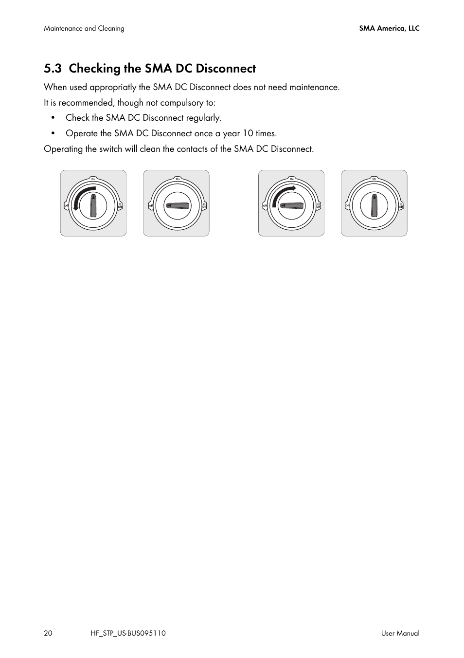 3 checking the sma dc disconnect, Checking the sma dc disconnect | SMA SB 2000HF-US User Manual | Page 20 / 24