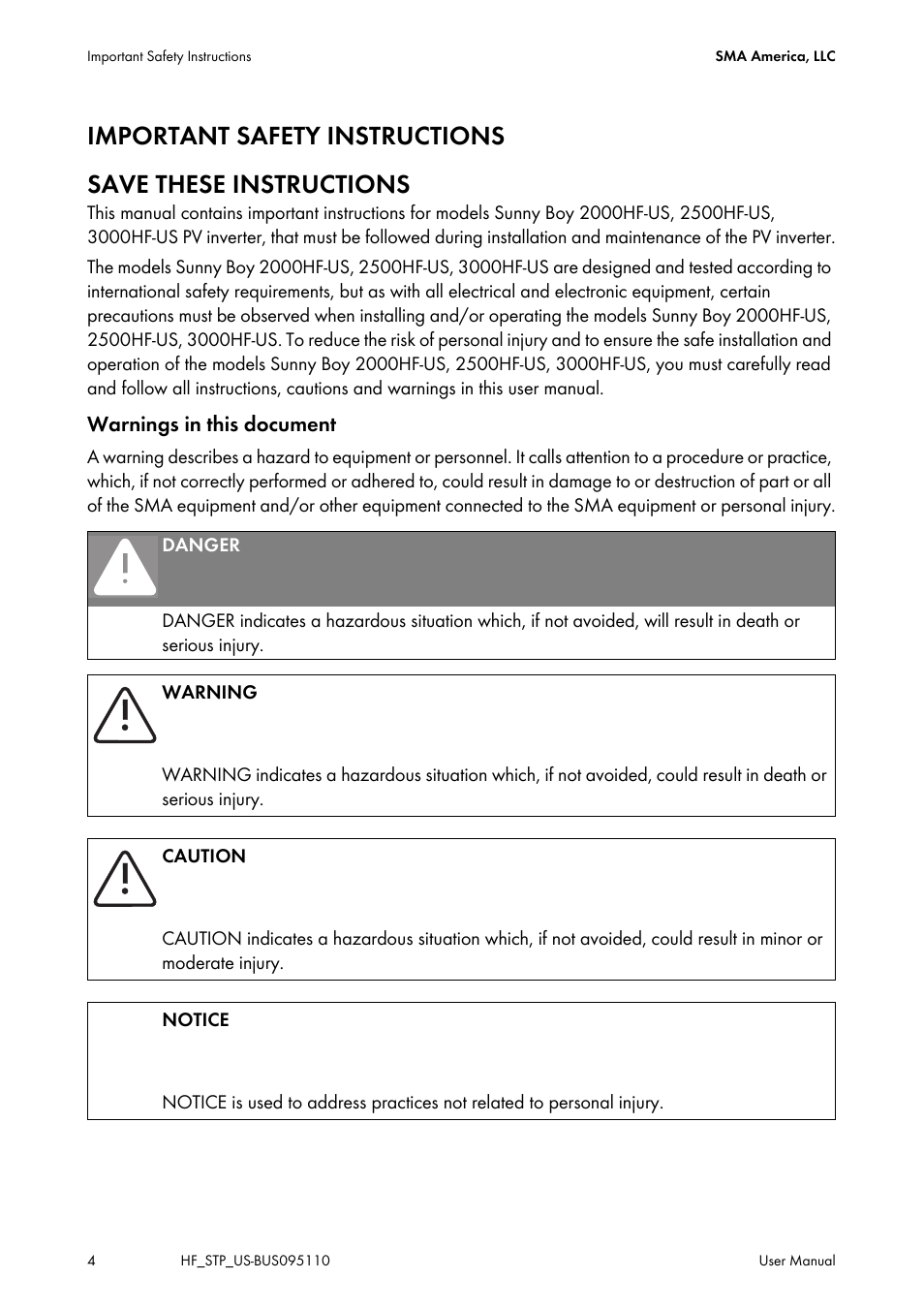 SMA SB 2000HF-US User Manual | Page 4 / 24