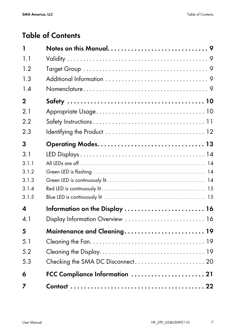 SMA SB 2000HF-US User Manual | Page 7 / 24