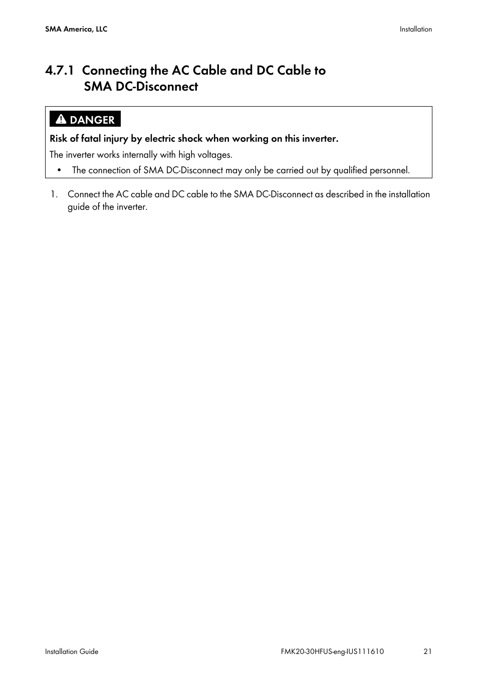 Ction 4.7.1) | SMA SB 2000HF-US Installation User Manual | Page 21 / 32