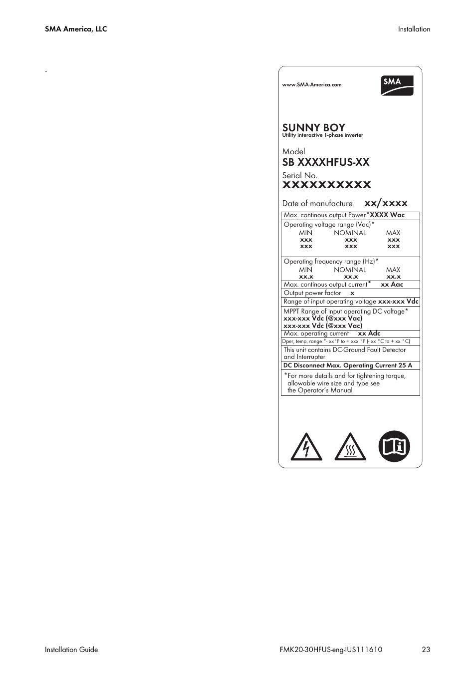 E section ), E (see section 4.8) | SMA SB 2000HF-US Installation User Manual | Page 23 / 32