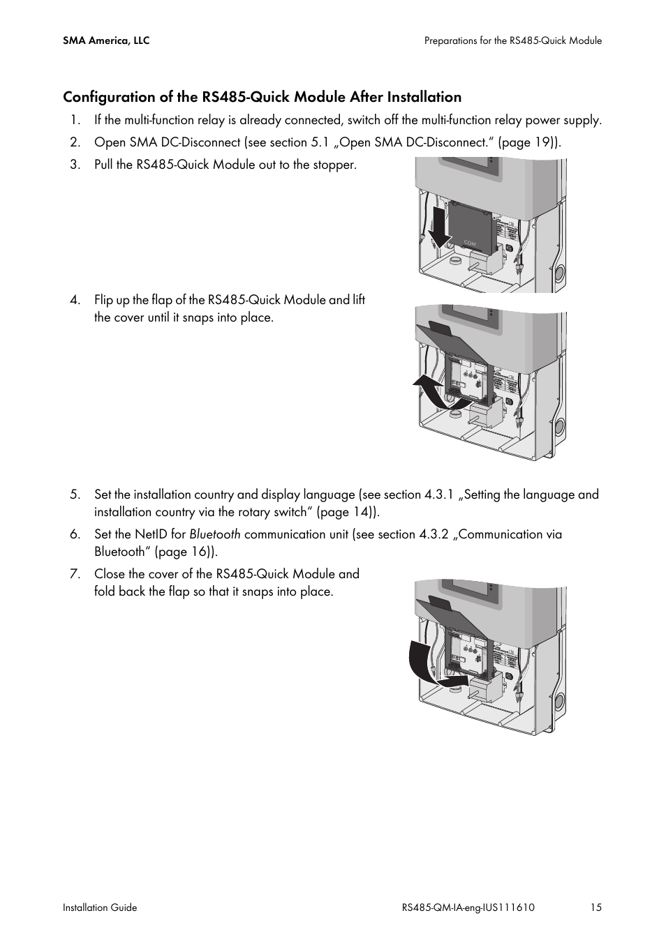SMA RS485-Quick Module User Manual | Page 15 / 32