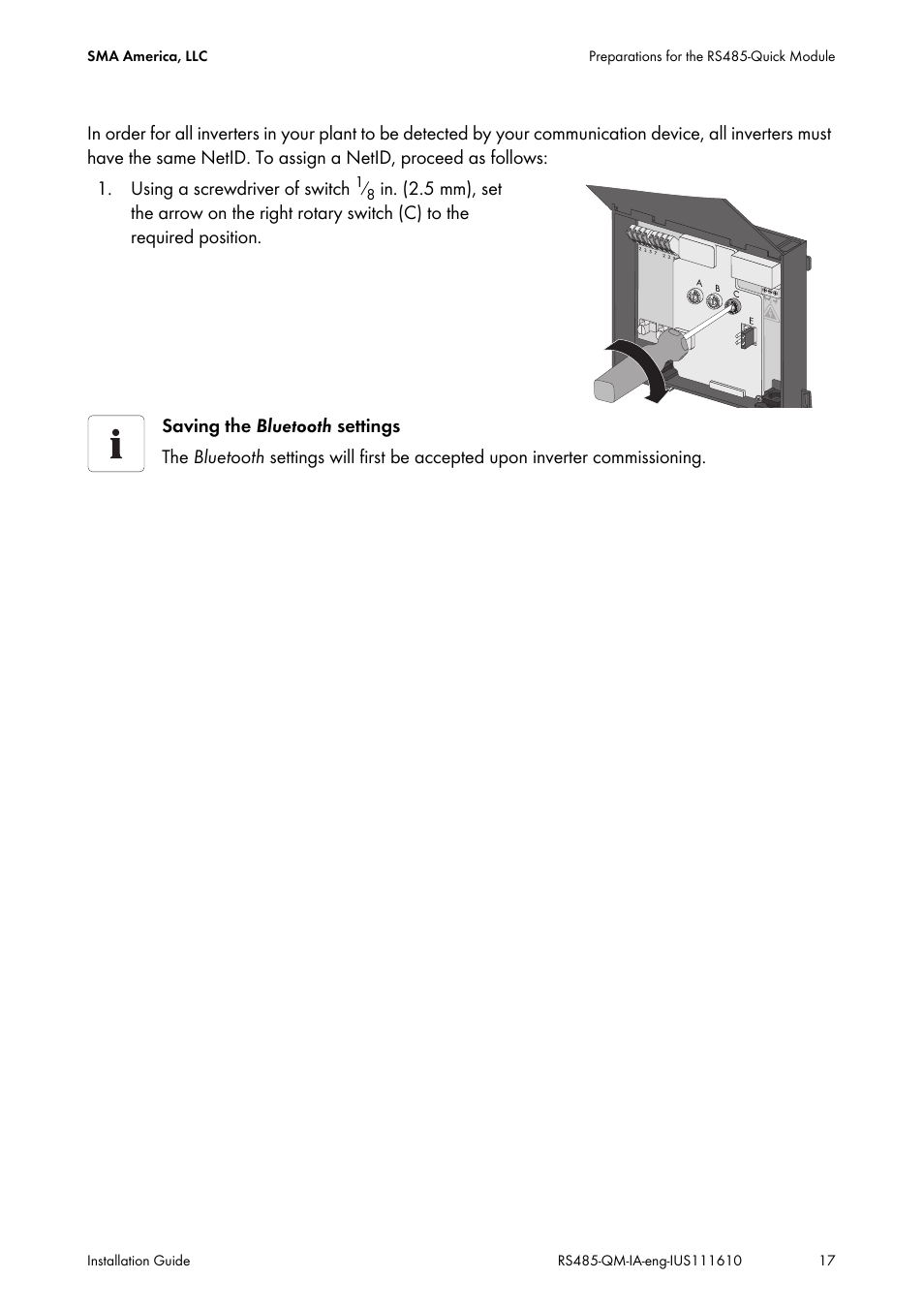 SMA RS485-Quick Module User Manual | Page 17 / 32