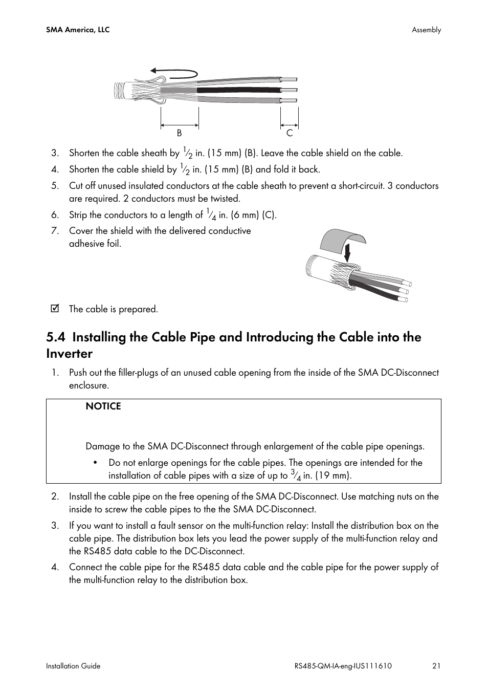 Inverter | SMA RS485-Quick Module User Manual | Page 21 / 32