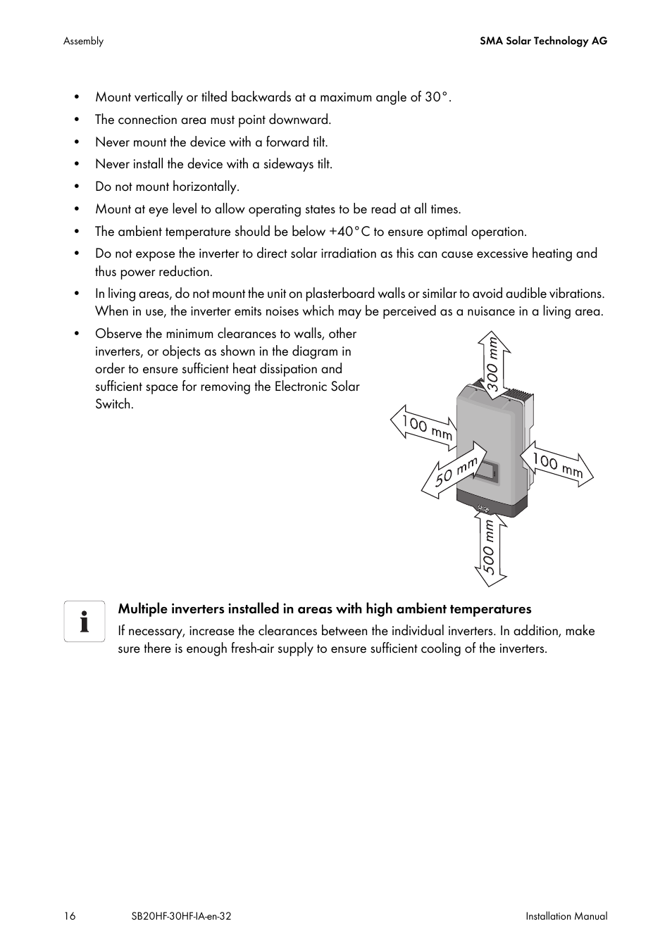 SMA SB 2000HF-30 Installation User Manual | Page 16 / 96