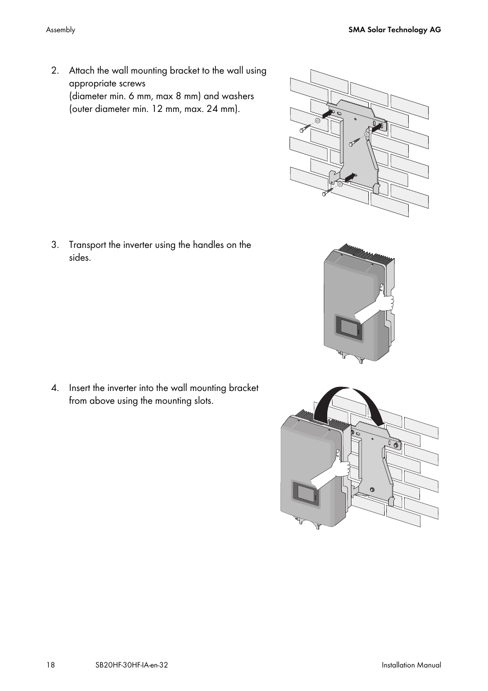 SMA SB 2000HF-30 Installation User Manual | Page 18 / 96