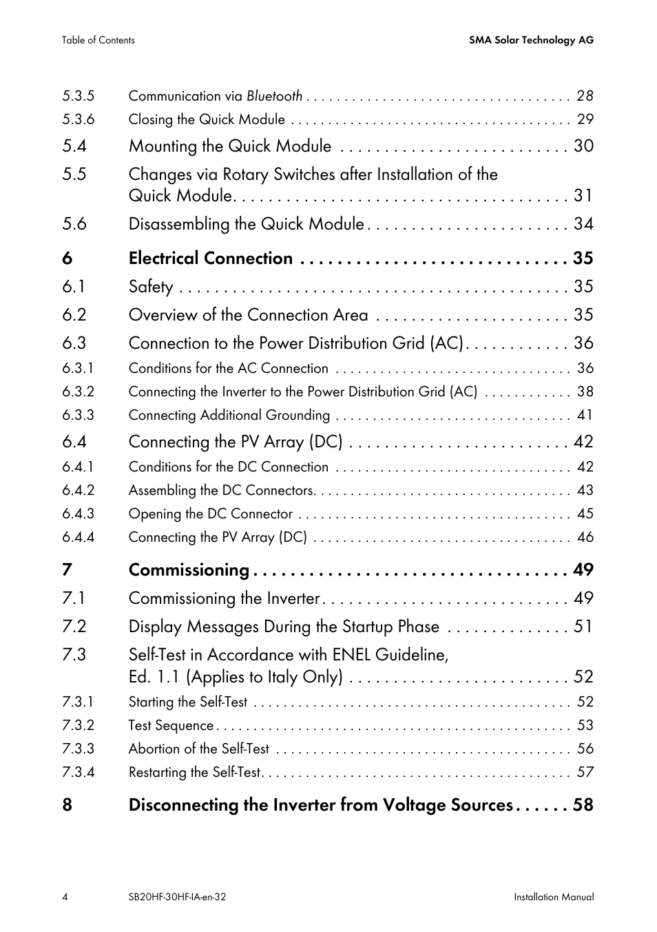 SMA SB 2000HF-30 Installation User Manual | Page 4 / 96