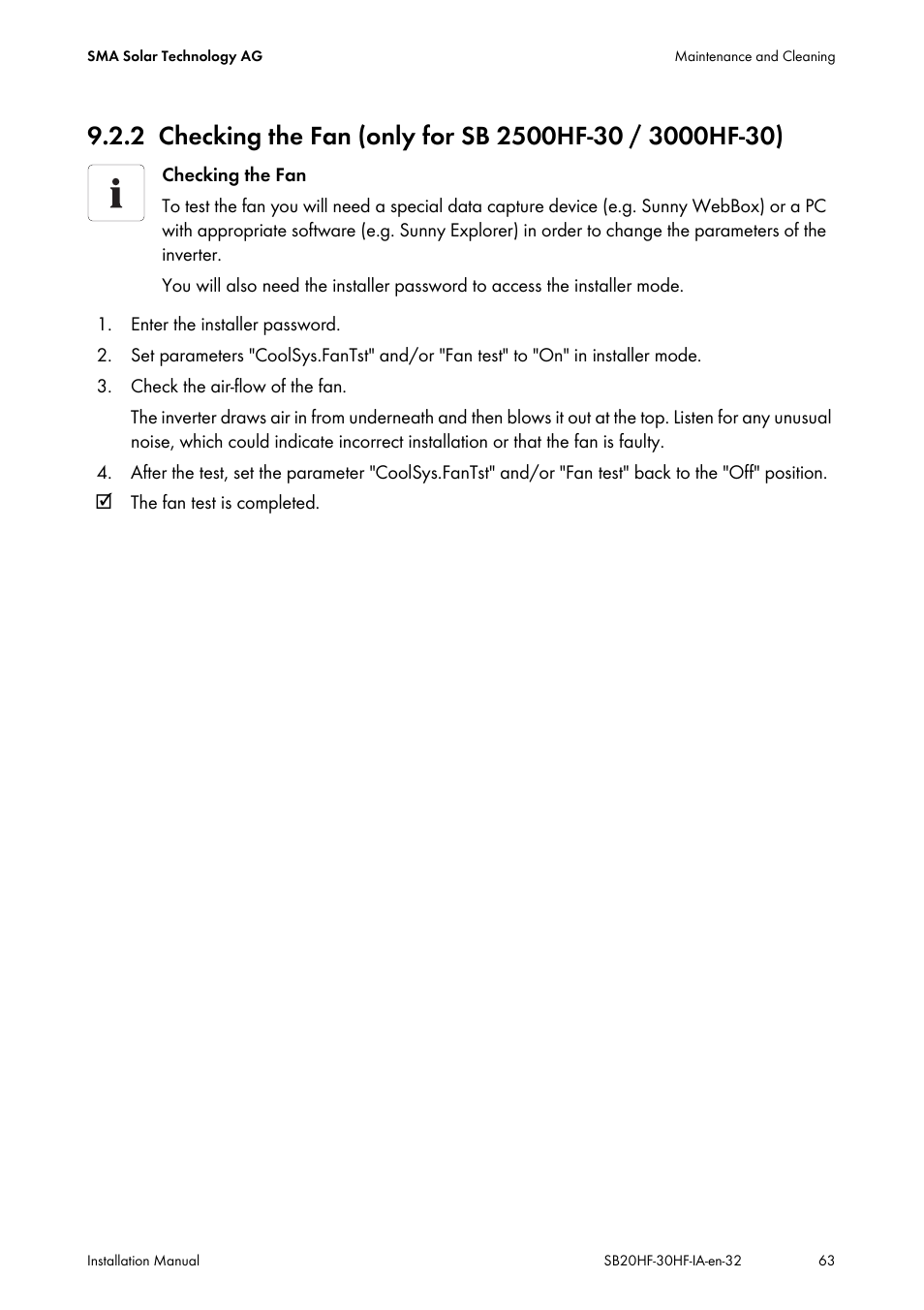 SMA SB 2000HF-30 Installation User Manual | Page 63 / 96