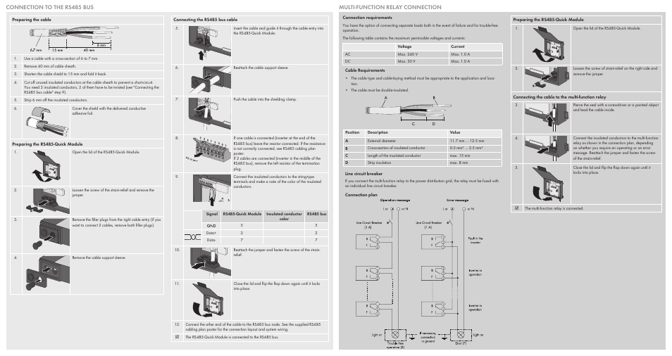 SMA RS485-Quick Module V.3.0 User Manual | Page 2 / 2