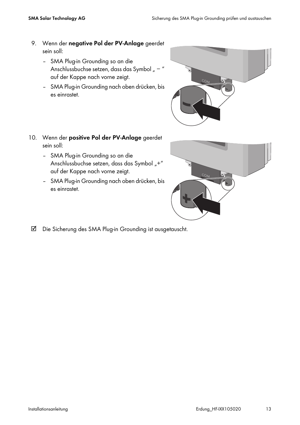 SMA Plug-in Grounding User Manual | Page 13 / 200