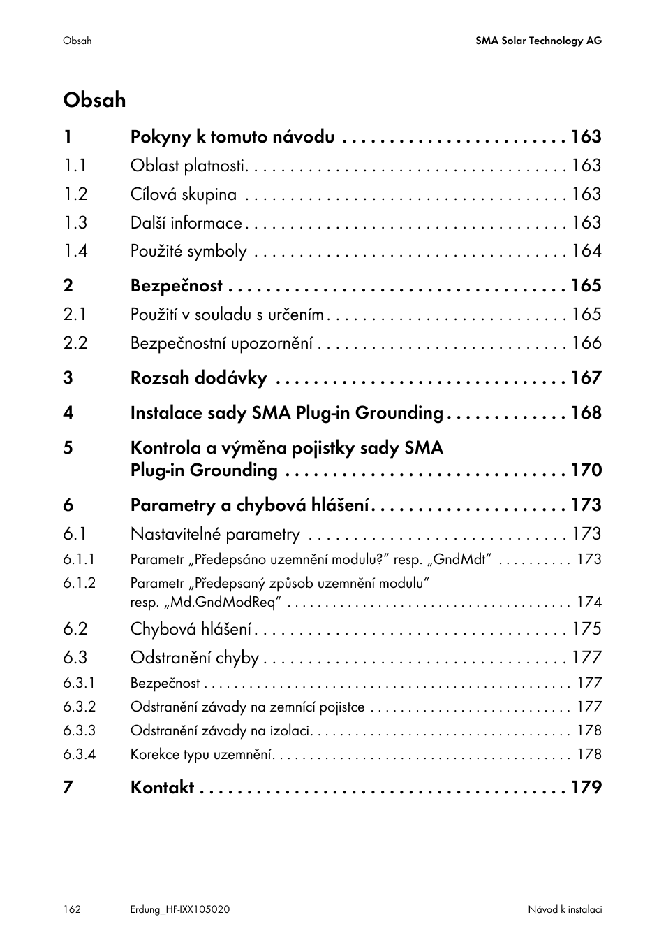 SMA Plug-in Grounding User Manual | Page 162 / 200