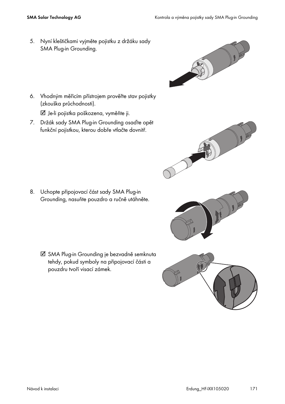 SMA Plug-in Grounding User Manual | Page 171 / 200
