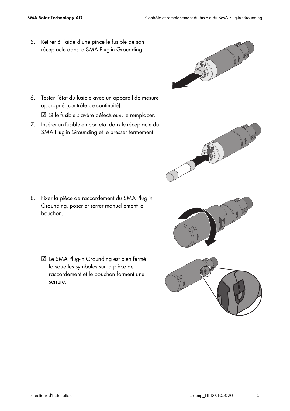 SMA Plug-in Grounding User Manual | Page 51 / 200