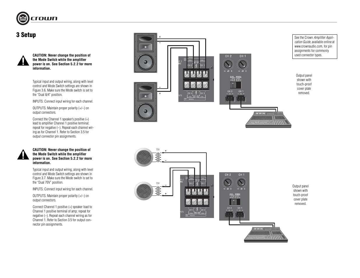 3 setup | Crown Audio CTs 8200 User Manual | Page 8 / 32