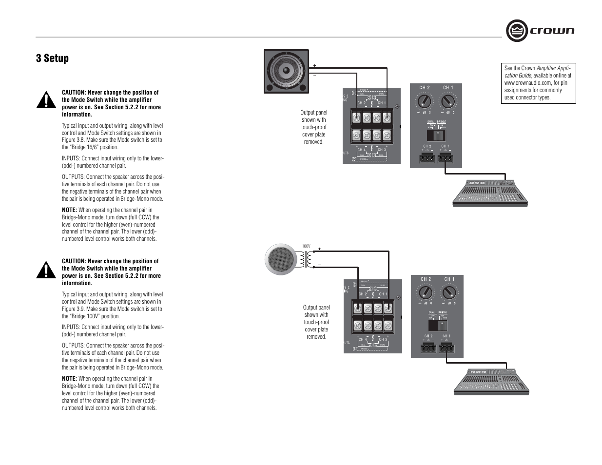 3 setup | Crown Audio CTs 8200 User Manual | Page 9 / 32