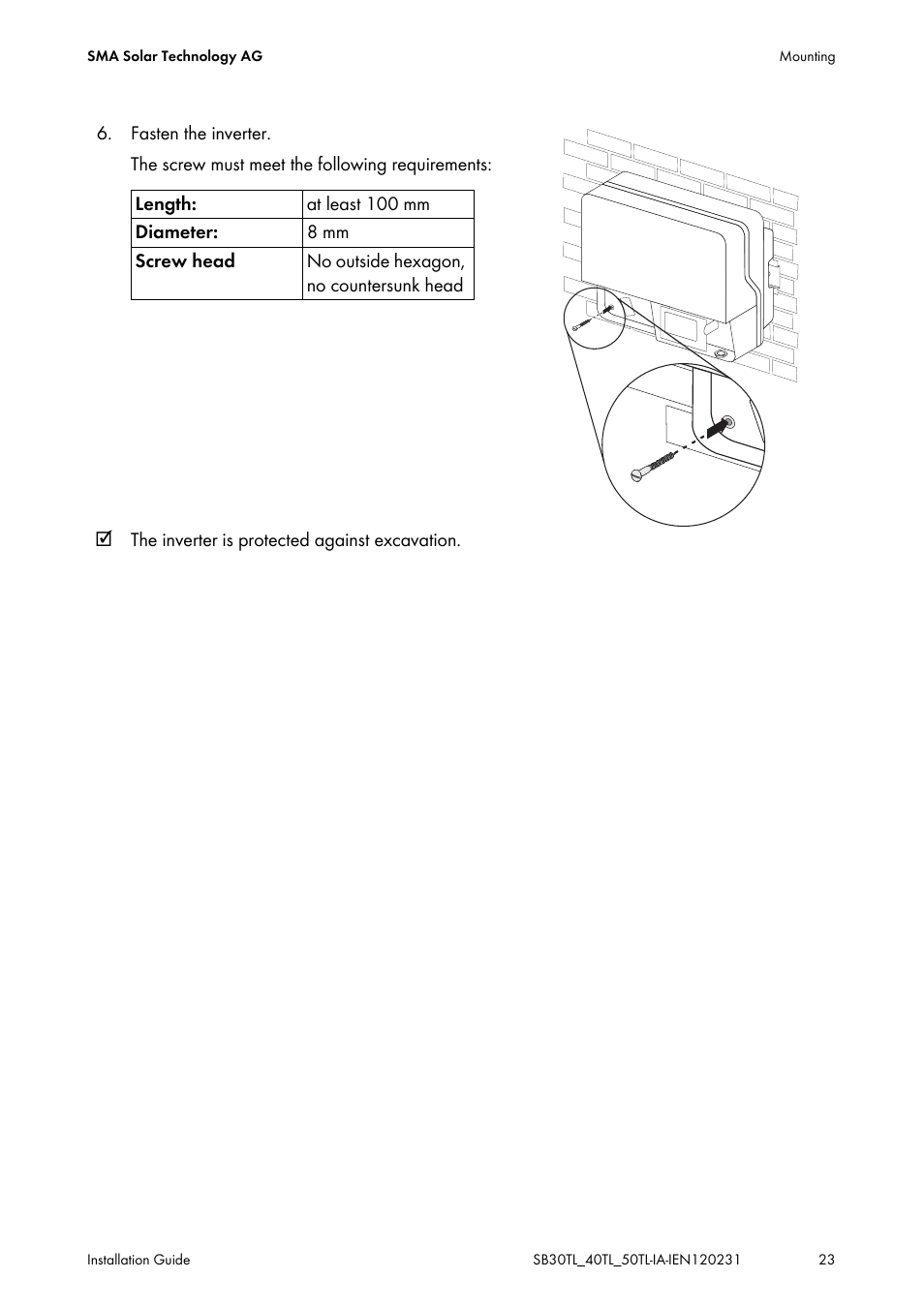 SMA SB 3000TL-20 Installation User Manual | Page 23 / 104