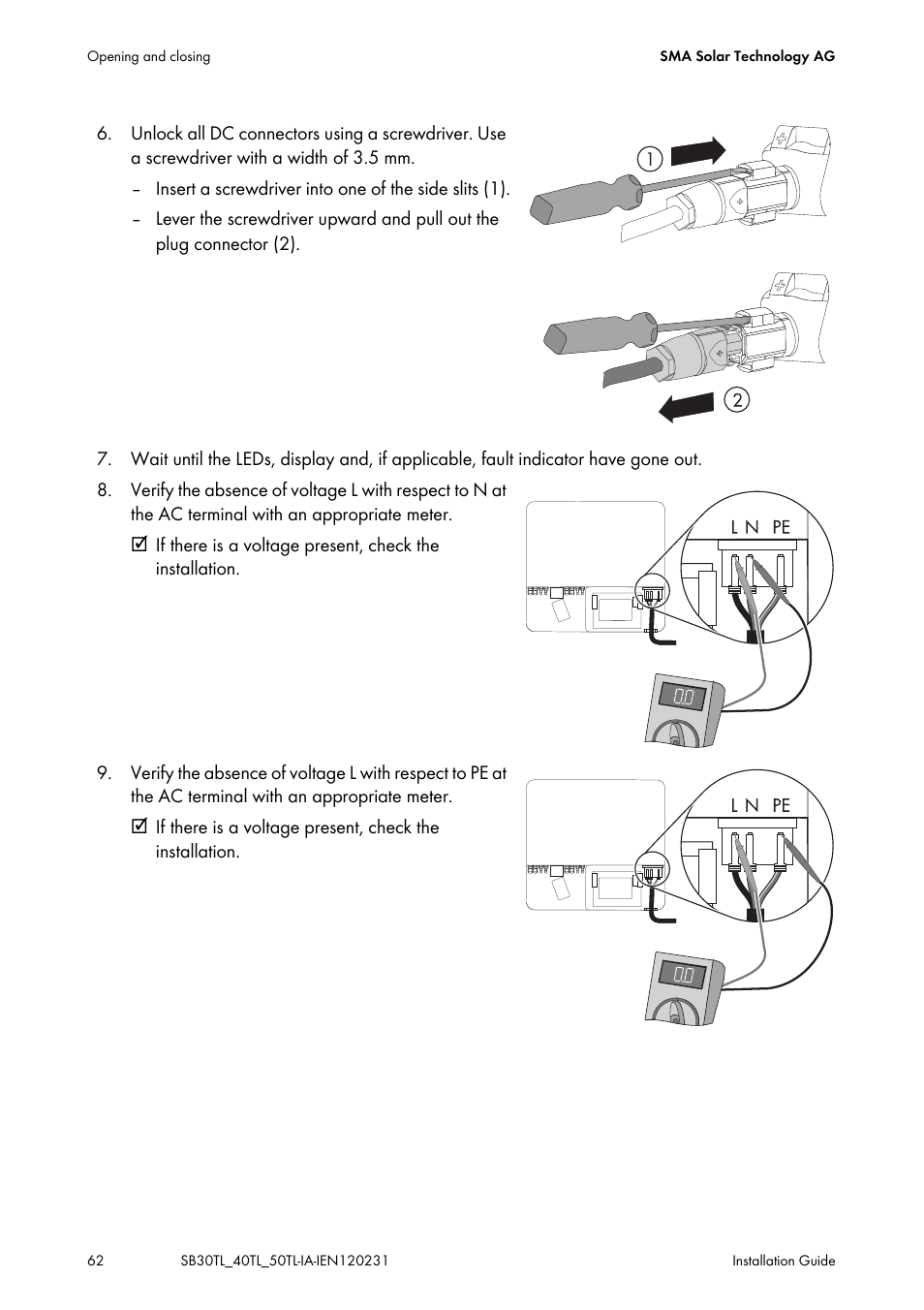 SMA SB 3000TL-20 Installation User Manual | Page 62 / 104