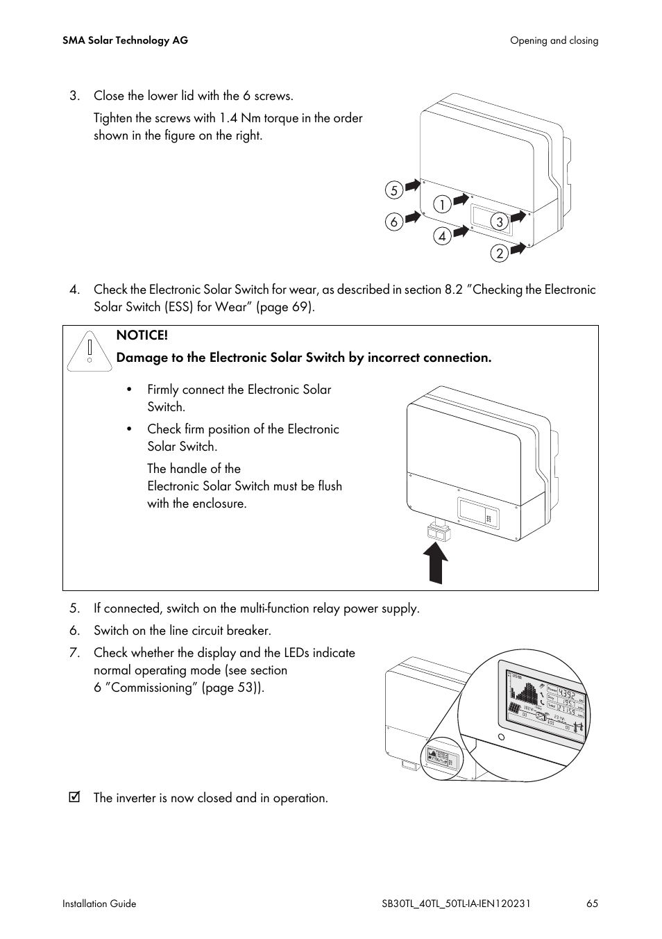 SMA SB 3000TL-20 Installation User Manual | Page 65 / 104