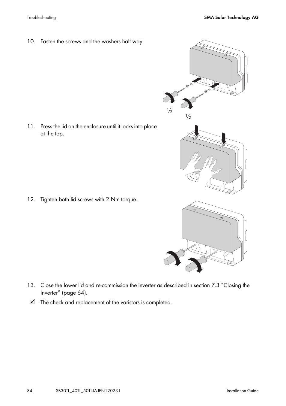 SMA SB 3000TL-20 Installation User Manual | Page 84 / 104