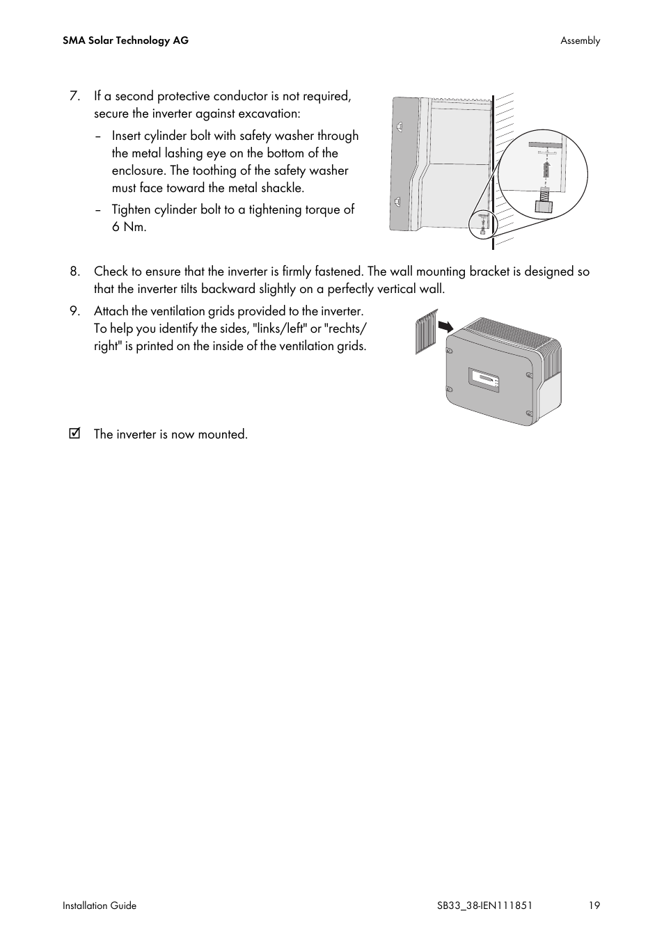 SMA SB 3300 Installation User Manual | Page 19 / 76