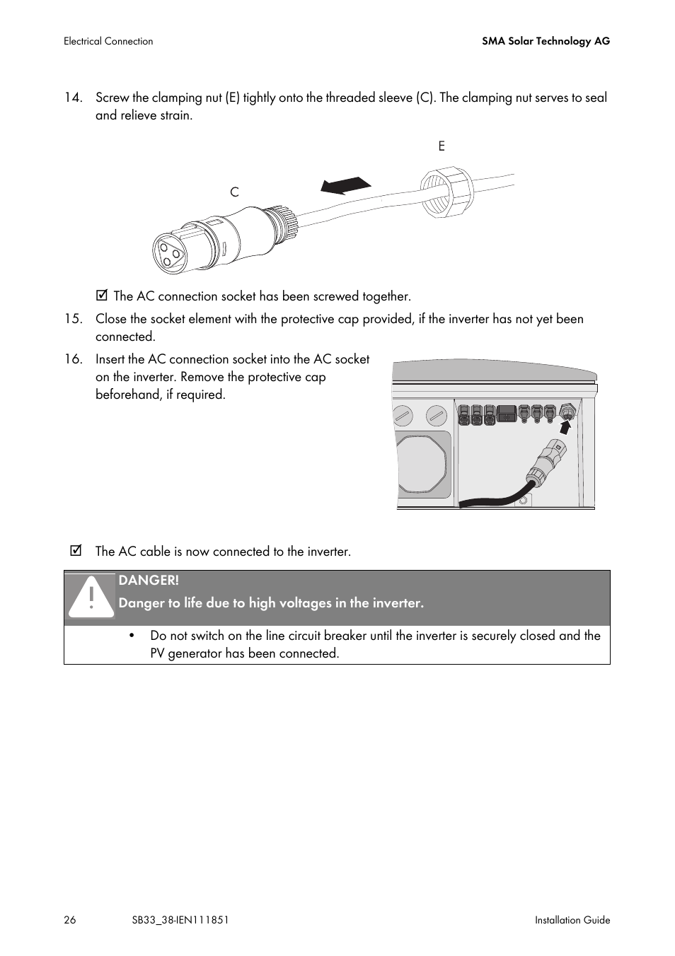 SMA SB 3300 Installation User Manual | Page 26 / 76