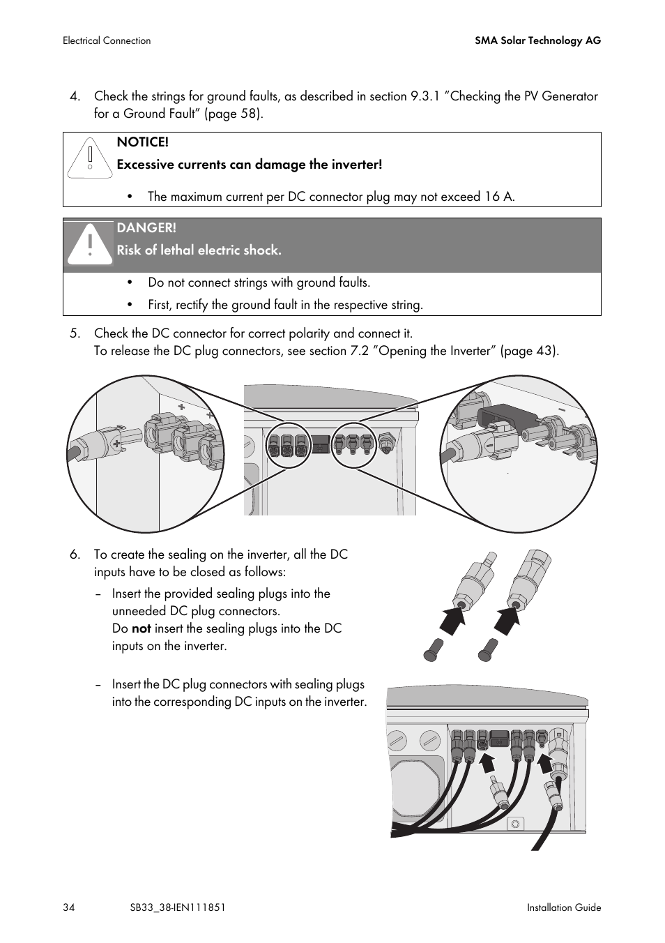 SMA SB 3300 Installation User Manual | Page 34 / 76