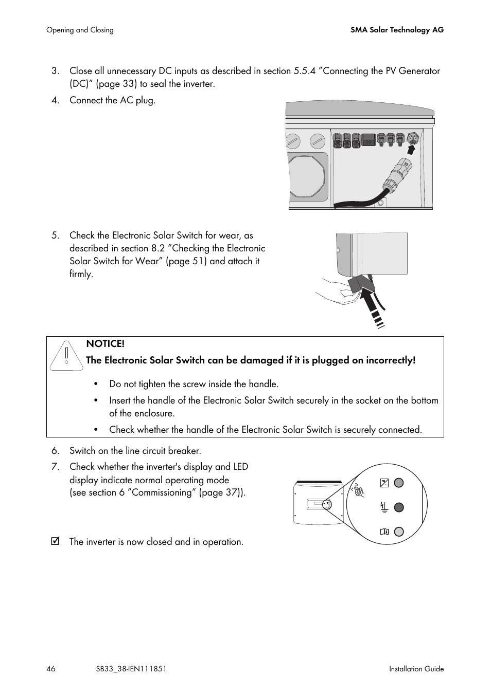 SMA SB 3300 Installation User Manual | Page 46 / 76