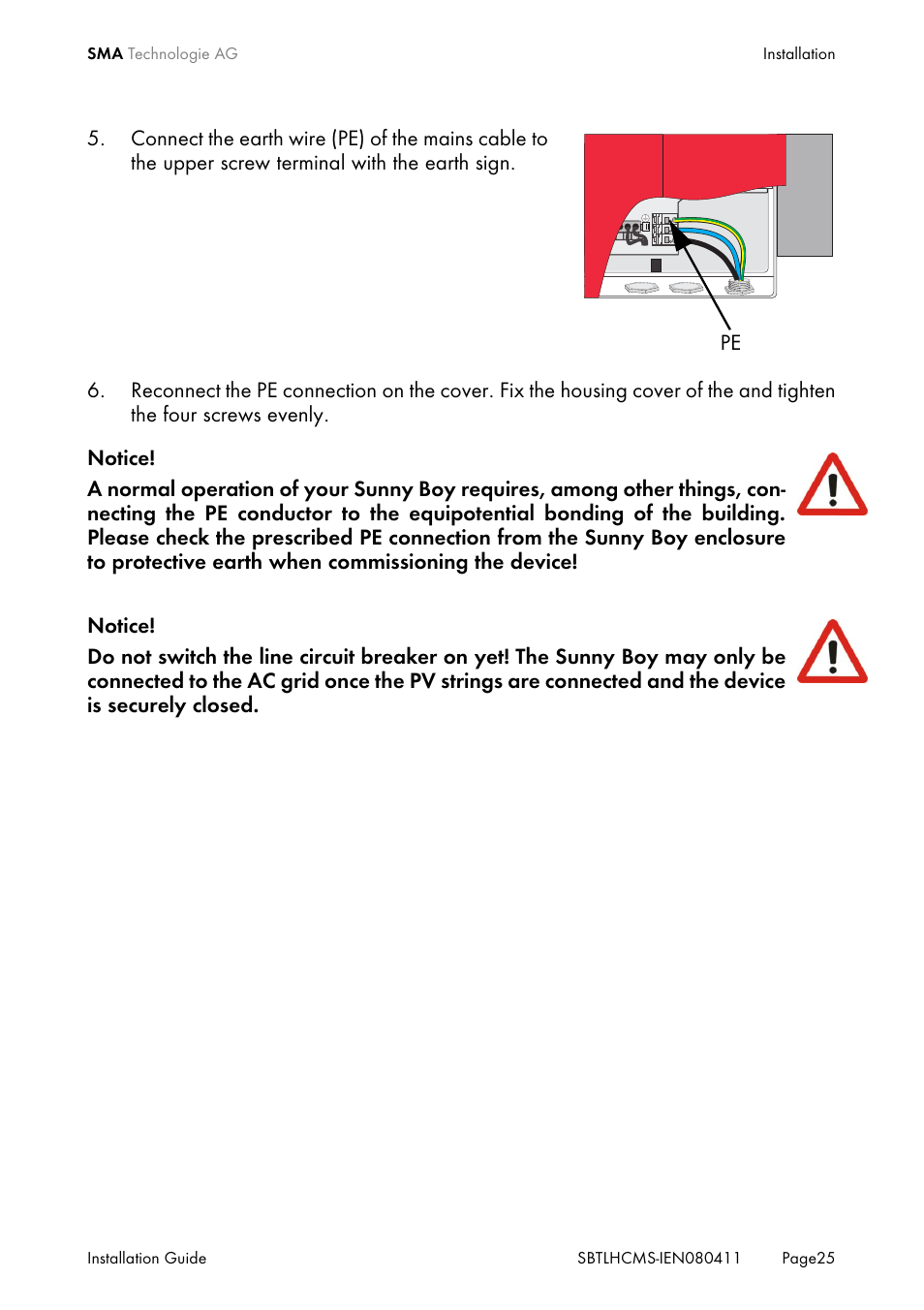 SMA SB 4200TL HC Multi-String User Manual | Page 25 / 64