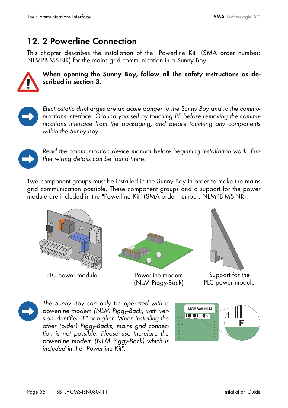2 powerline connection | SMA SB 4200TL HC Multi-String User Manual | Page 56 / 64