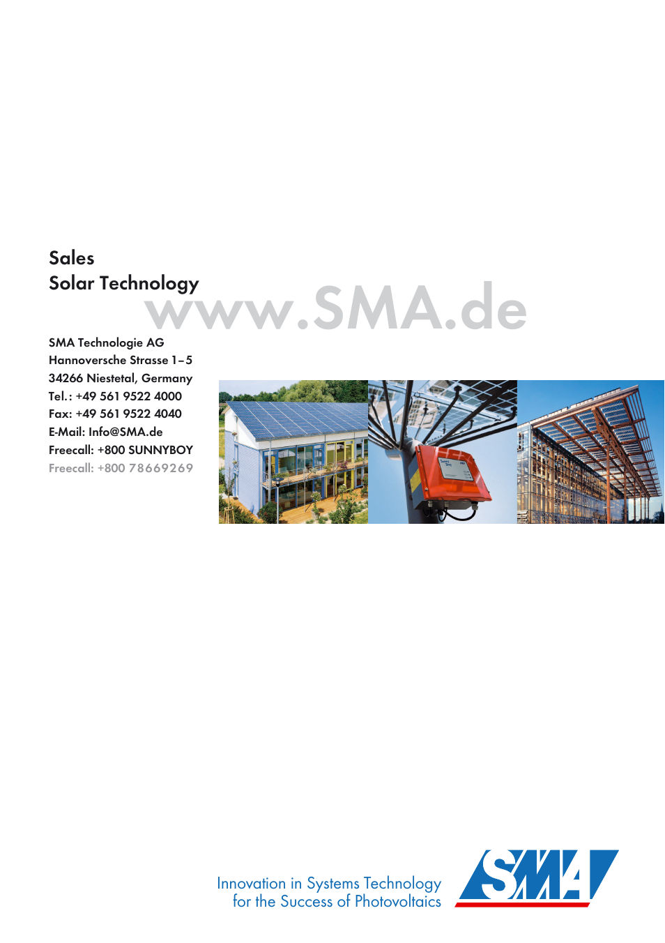 SMA SB 4200TL HC Multi-String User Manual | Page 64 / 64