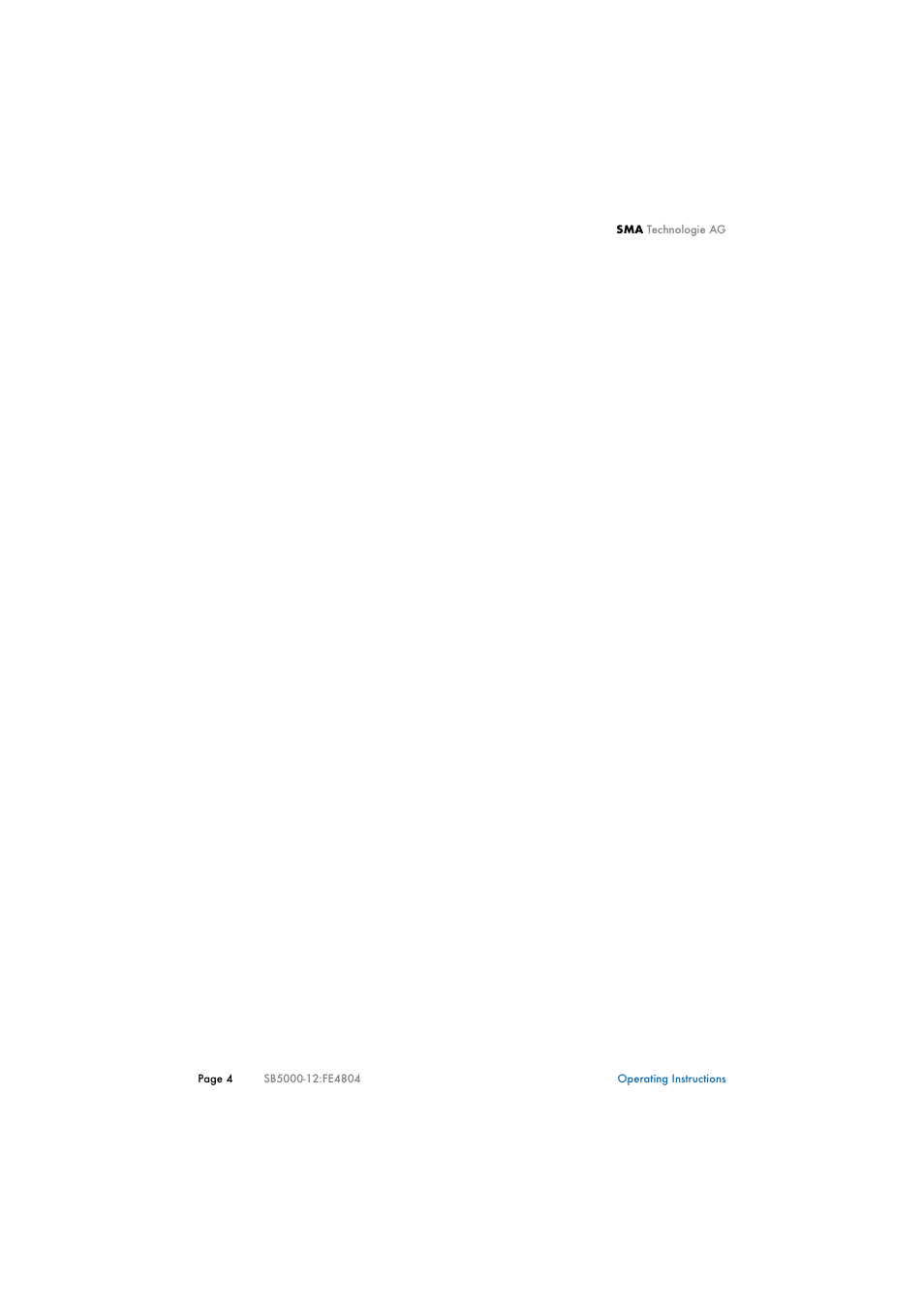 SMA SB 4200TL Multi-String User Manual | Page 4 / 63