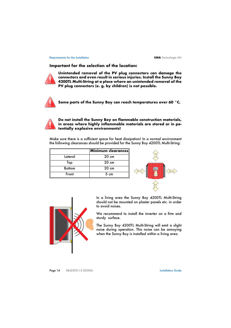 SMA SB 4200TL Multi-String Installation User Manual | Page 14 / 42