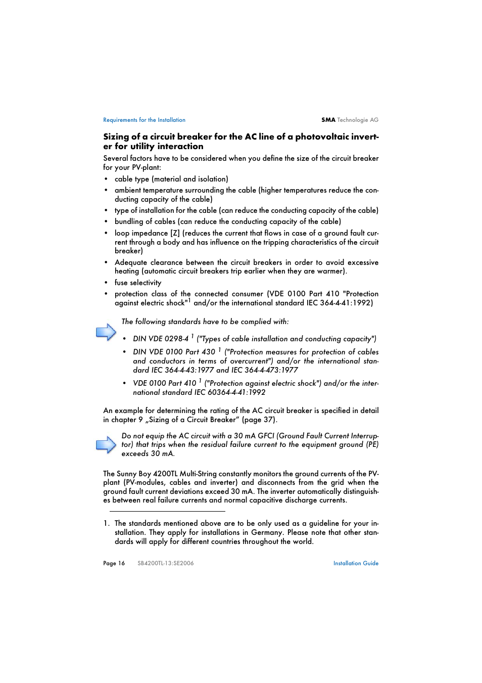 SMA SB 4200TL Multi-String Installation User Manual | Page 16 / 42