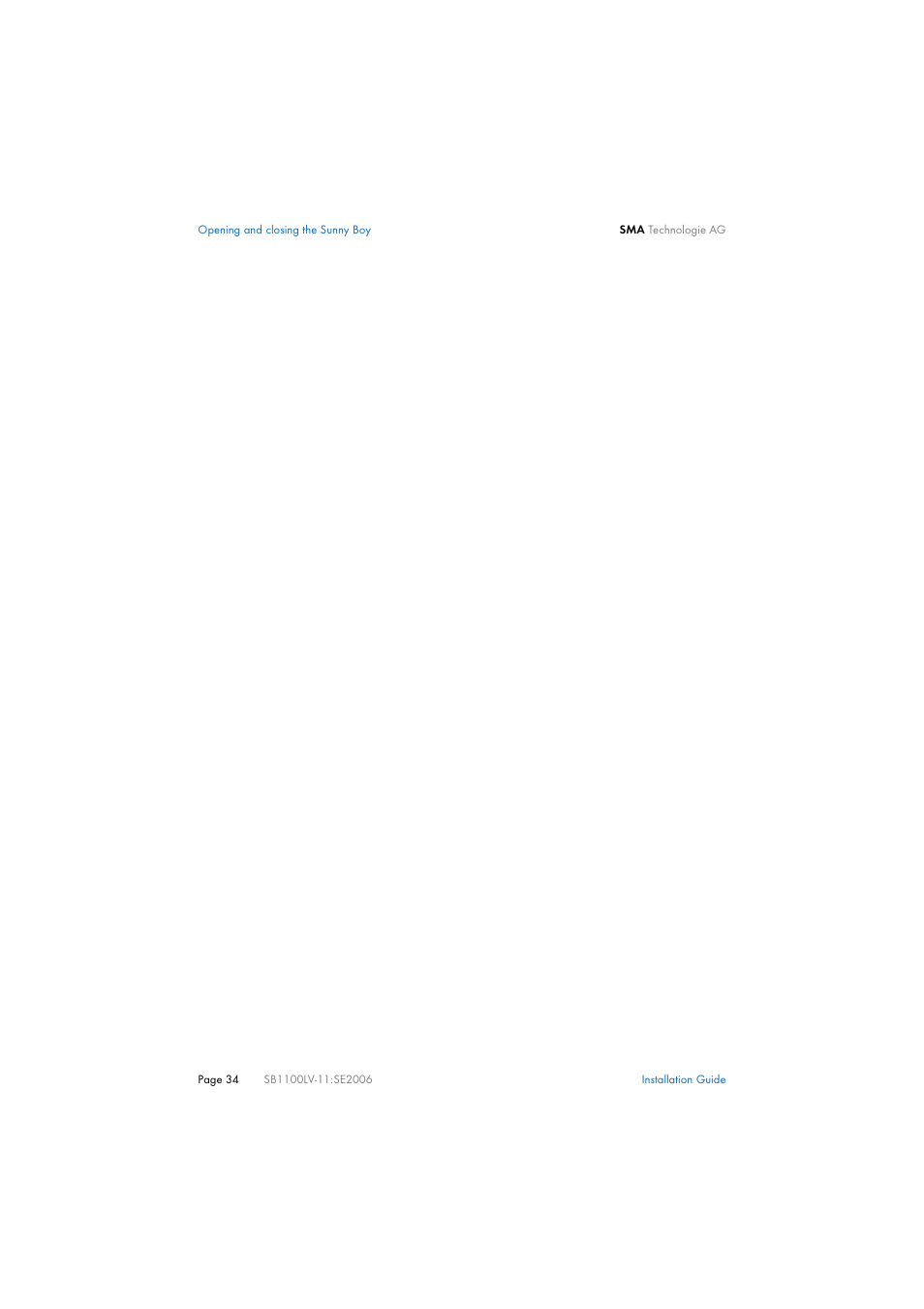 SMA SB 1100LV User Manual | Page 34 / 62
