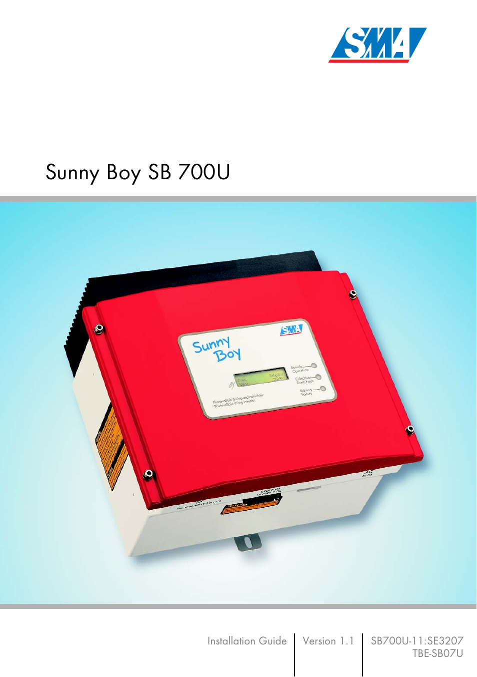 SMA SB 700U User Manual | 86 pages