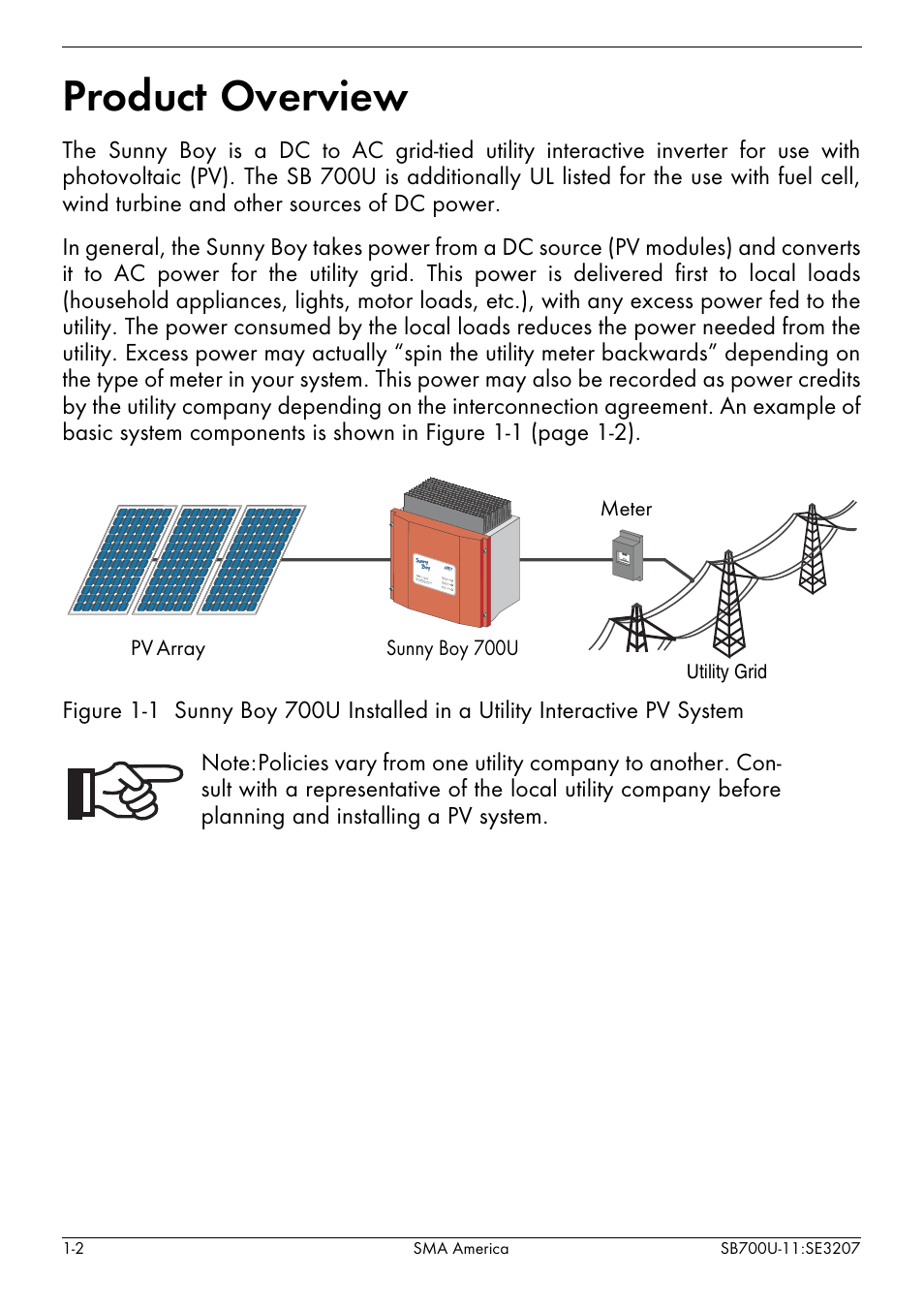 Product overview -2, Product overview | SMA SB 700U User Manual | Page 10 / 86